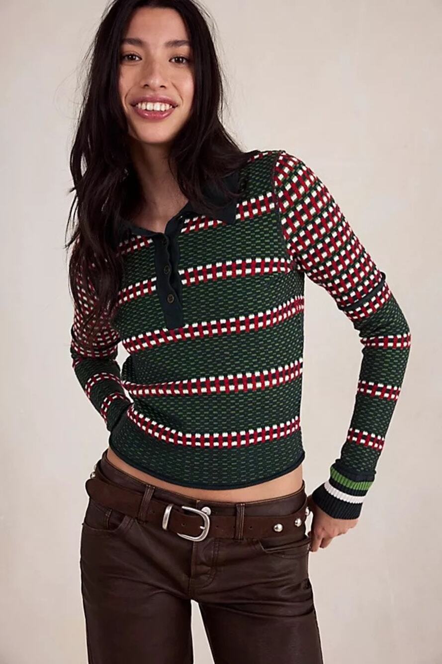 NWT Free People we the free level up polo